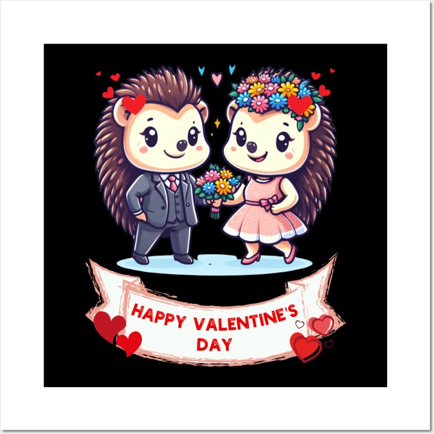 Valentine Hedgehog Valentine Hedgehog 2024 Wall Art by BukovskyART